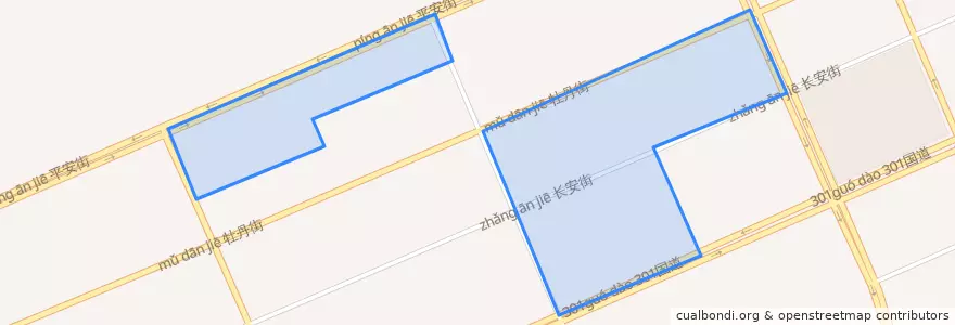 Mapa de ubicacion de 牡丹街道.