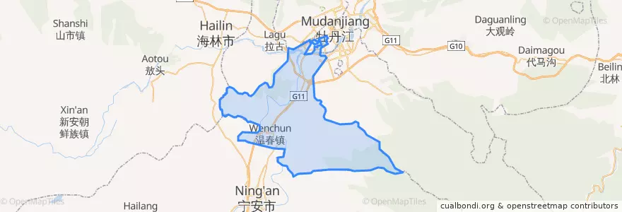 Mapa de ubicacion de 温春镇.