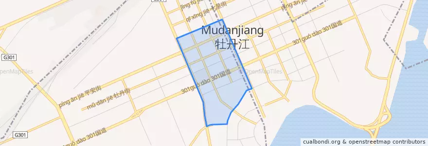 Mapa de ubicacion de Xianfeng Subdistrict.