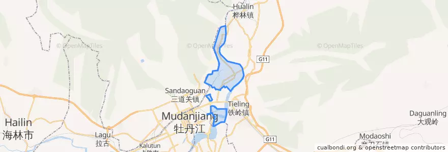 Mapa de ubicacion de Саньдаогуань.
