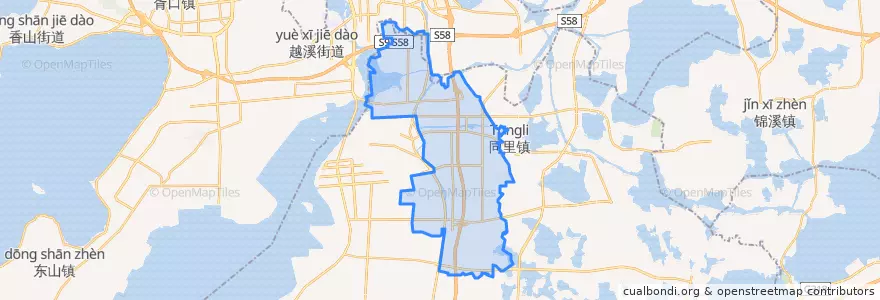 Mapa de ubicacion de 江陵街道.
