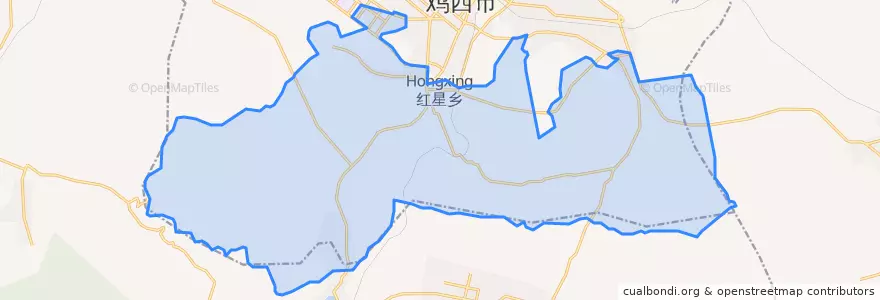 Mapa de ubicacion de 红星乡.