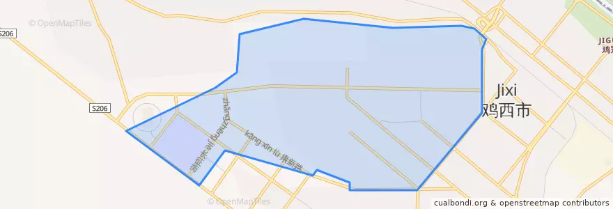 Mapa de ubicacion de 西山街道.