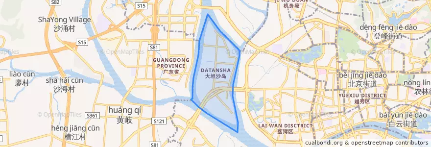 Mapa de ubicacion de 桥中街道.