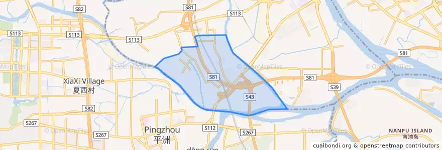 Mapa de ubicacion de 中南街道.