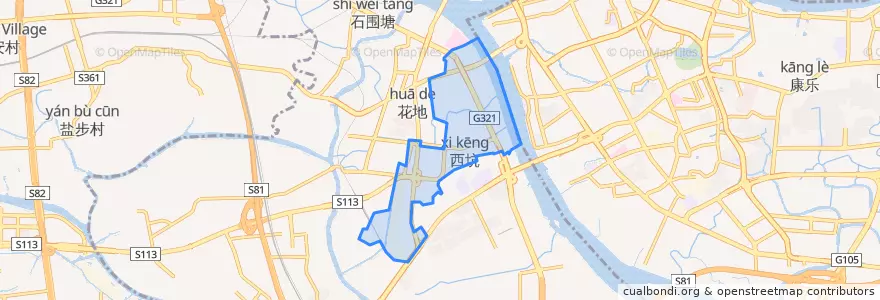 Mapa de ubicacion de Chongkou Subdistrict.