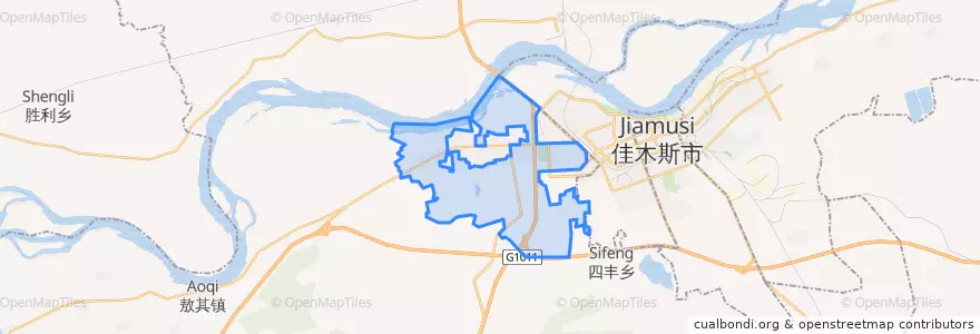 Mapa de ubicacion de Changqing.