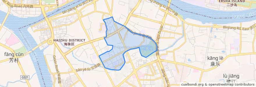 Mapa de ubicacion de 江南中街道.