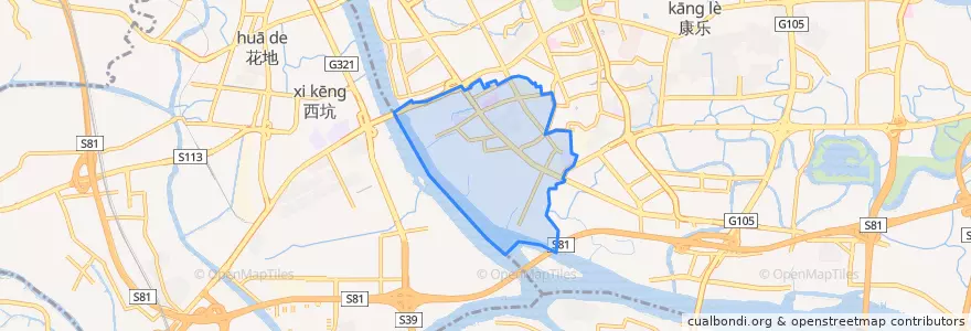 Mapa de ubicacion de 南石头街道.