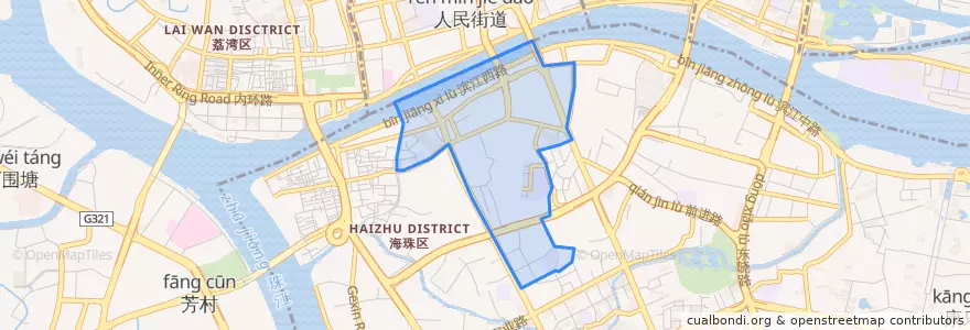 Mapa de ubicacion de 海幢街道.