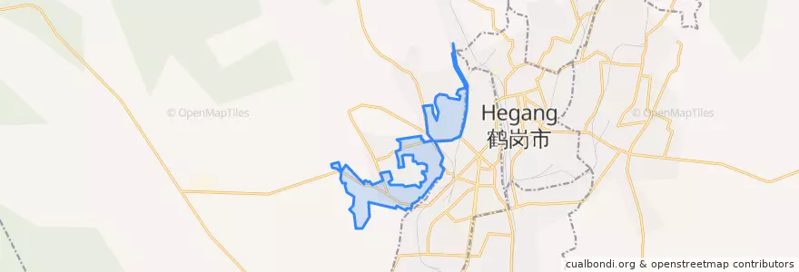 Mapa de ubicacion de Hexing Subdistrict.