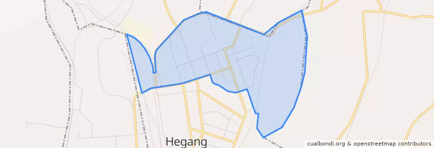 Mapa de ubicacion de 红军街道.