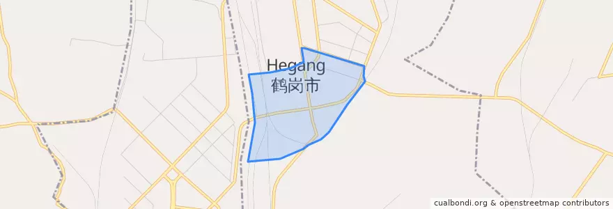 Mapa de ubicacion de Shengli Subdistrict.