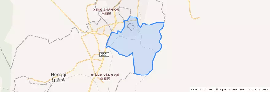 Mapa de ubicacion de Fuli Subdistrict.