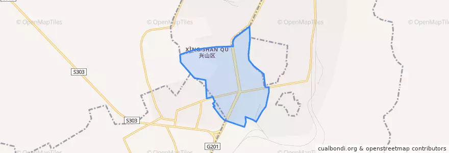 Mapa de ubicacion de Lulinshan Subdistrict.