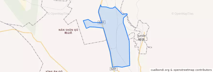 Mapa de ubicacion de Jundelu Subdistrict.