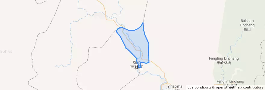 Mapa de ubicacion de Taiqing Subdistrict.