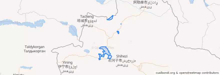 Mapa de ubicacion de 第七师.