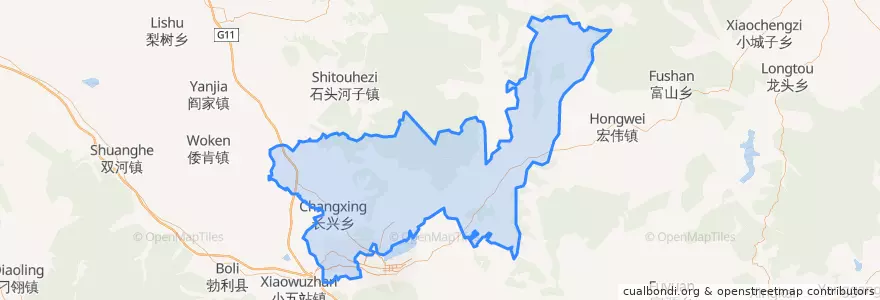 Mapa de ubicacion de 新兴区.