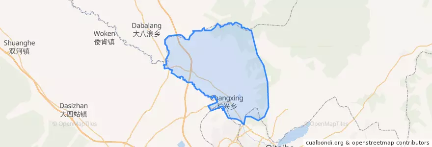 Mapa de ubicacion de 长兴乡.