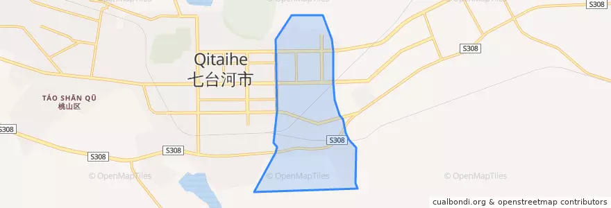 Mapa de ubicacion de 桃东街道.