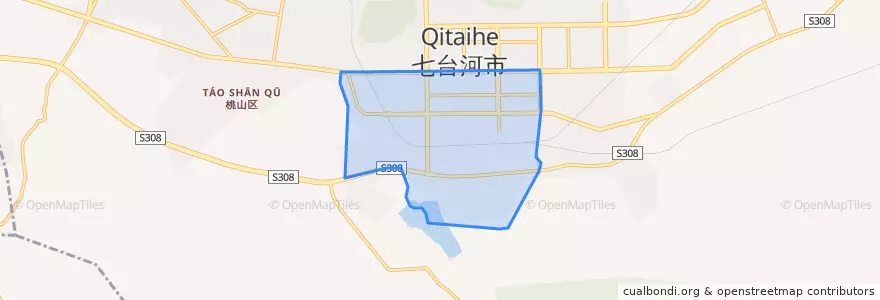 Mapa de ubicacion de 桃南街道.