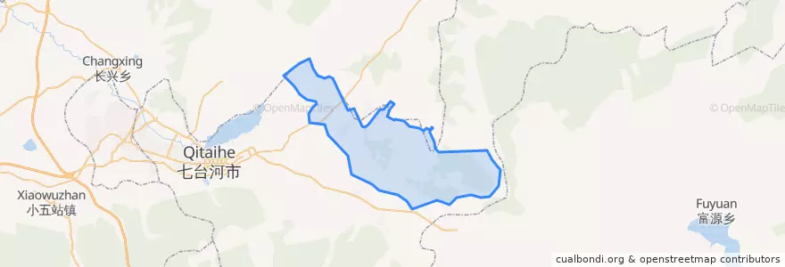 Mapa de ubicacion de 中心河乡.