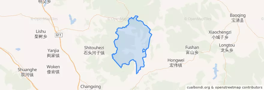 Mapa de ubicacion de 桦南林业局.