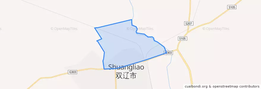 Mapa de ubicacion de Liaobei Subdistrict.