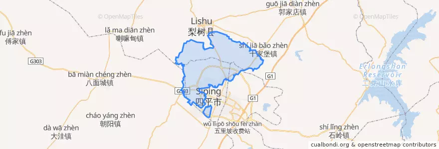 Mapa de ubicacion de 平西乡.