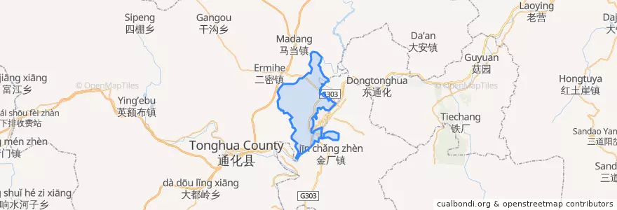 Mapa de ubicacion de Huantong.