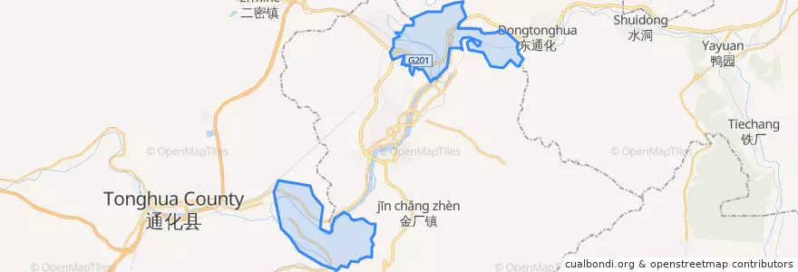 Mapa de ubicacion de 通化经济开发区.