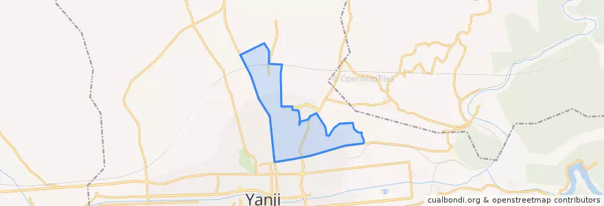 Mapa de ubicacion de 北山街道.