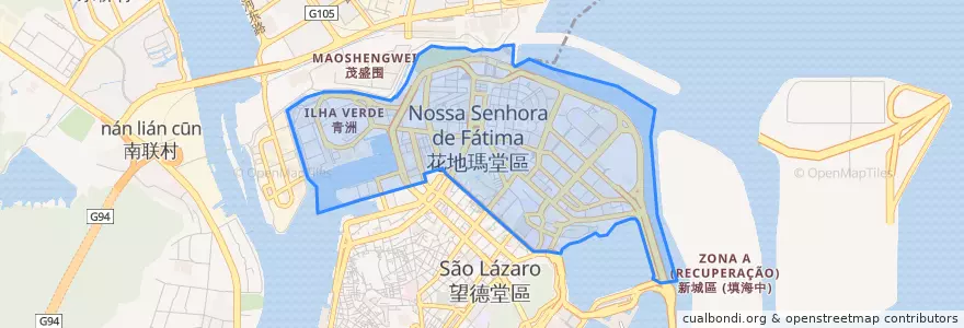 Mapa de ubicacion de Nossa Senhora de Fátima.