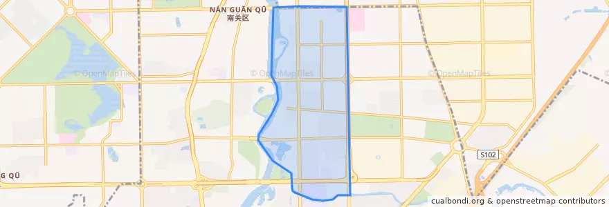 Mapa de ubicacion de Linhe Subdistrict.