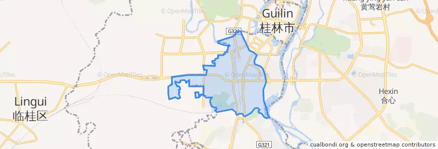 Mapa de ubicacion de 南门街道.