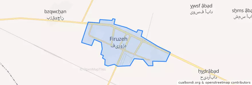 Mapa de ubicacion de شهر فیروزه.