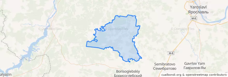 Mapa de ubicacion de Вощажниковское сельское поселение.