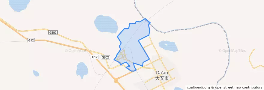 Mapa de ubicacion de Anbei Subdistrict.
