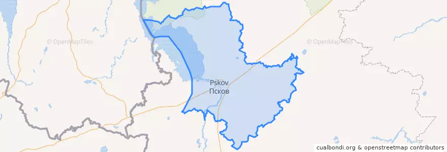 Mapa de ubicacion de Псковский район.