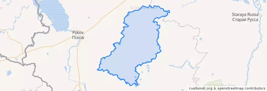 Mapa de ubicacion de Порховский район.