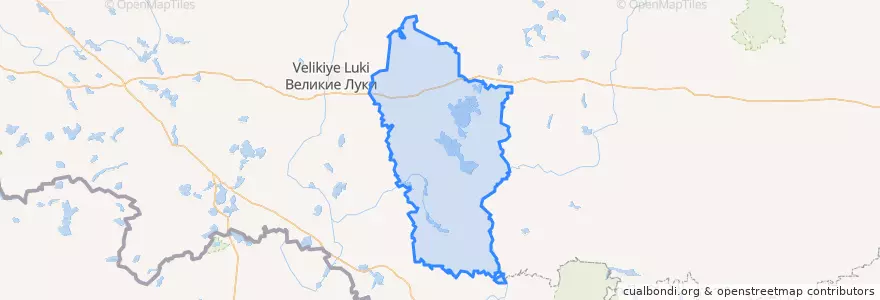 Mapa de ubicacion de Куньинский район.