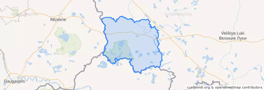 Mapa de ubicacion de Себежский район.