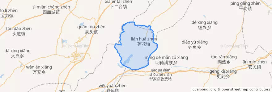Mapa de ubicacion de 莲花镇.