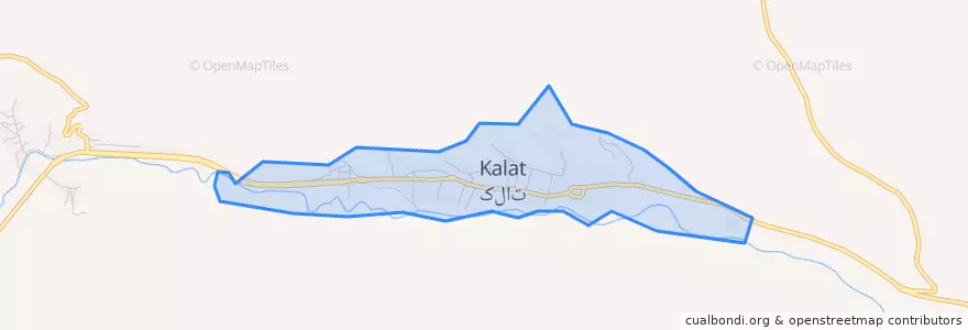 Mapa de ubicacion de Kalat City.