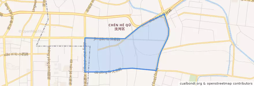 Mapa de ubicacion de 小东街道.
