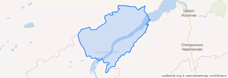 Mapa de ubicacion de Ордынский район.