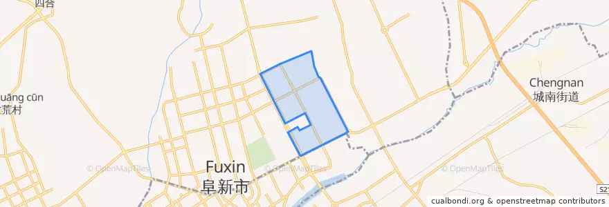 Mapa de ubicacion de Dongyuan Subdistrict.