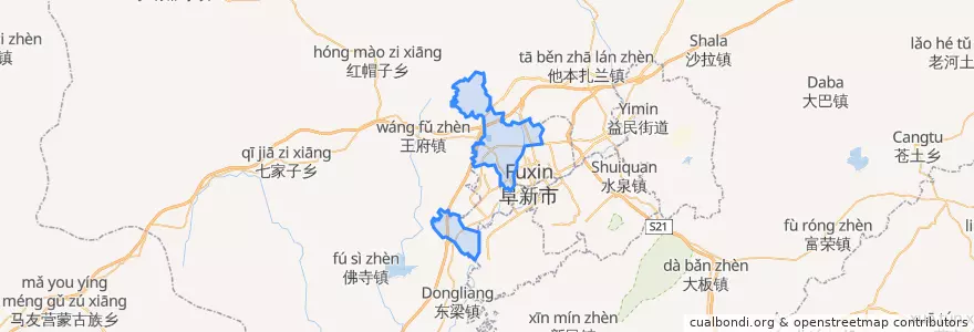 Mapa de ubicacion de 四合镇.