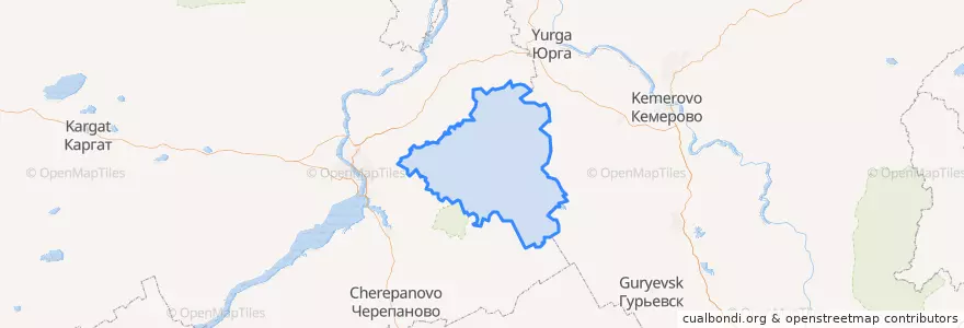 Mapa de ubicacion de Тогучинский район.